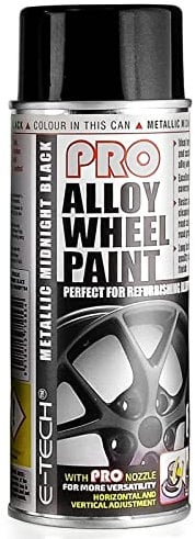 E-TECH PRO Metallic Midnight Black Alloy Wheel Spray Paint