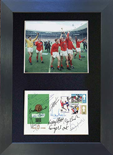 WORLD CUP 1966 Signed Autograph Mounted Photo Reproduction PRINT A4 Rare Perfect Birthday Christmas Present (297 x 210mm) #609 (Black Frame)