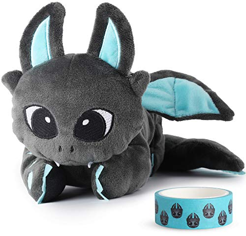 corimori 1845 - Drache Spark Mäppchen Federmäppchen, Jungen Mädchen Teenager, Schwarz