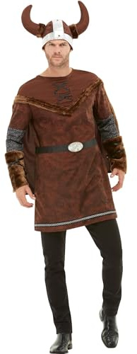 Smiffys Deluxe Viking Barbarian Costume, Brown Halloween und Karneval