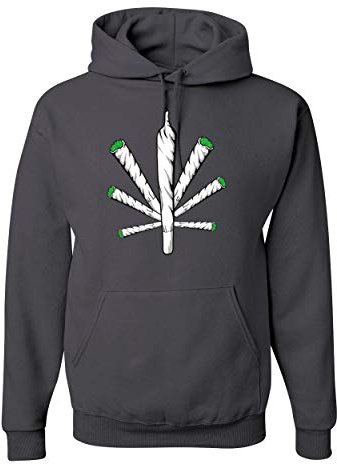 Wild Bobby Cross Joint | 420 Legalize Marijuana Weed Unisex Graphic Hoodie Sweatshirt, Charcoal, 3X-Large