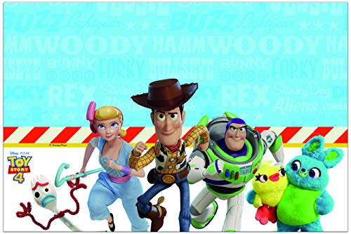 PROCOS-26973 Mantel de Plástico Toy Story 4, dibujo animado, multicolor, grande (Ciao Srl 26973)