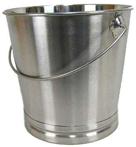 airbrush-city Eimer Kücheneimer Futtereimer Milcheimer Sektkühler EIS-Eimer Edelstahl 20 Liter mit Skala
