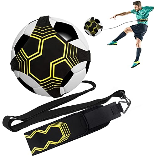Taeku Trainer da Calcio, Attrezzatura Banda Elastica Kit per L’Allenamento Individuale con Cintura Regolabile per Bambini Adulti (4 Lati)