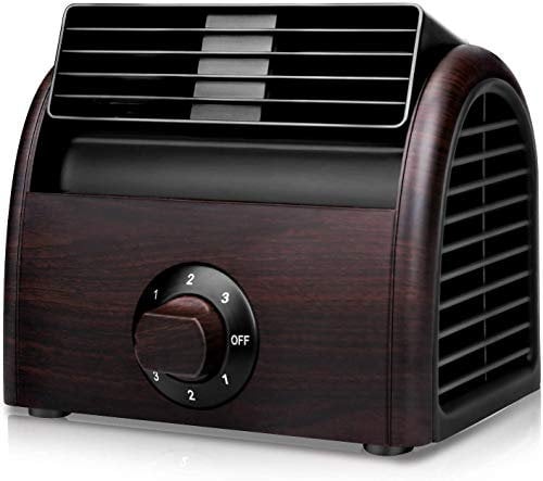 Vintage Desk Fan Personal Large Wind Turbine Vintage Table Cooling Fans Mini Vintage Mini Air Circulator Fan for Home Office AC Powered