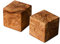 D.O.M. Salt and/or pepper shaker cubes made of olive wood., Salzstreuer