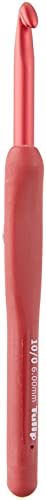 Tulip TED-100E Häkelhaken Größe 10, Thermoplastisches Elastomer (TPE), silber, 6mm