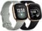 CeMiKa Compatibile con Fitbit Versa 4/Versa 3 Cinturino/Fitbit Sense/Sense 2 Cinturino, Morbido Sportivo di Ricambio Cinturini Compatibile con Fitbit Versa 4/Versa 3/Sense, Grande Nero/Grigio
