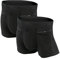 LUEXBOX Taschenunterwäsche für Herren mit versteckter versteckter Tasche, Reise-Boxershorts, 2 Packungen (schwarz), Schwarz, Large