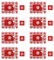 Tovaglietta di Natale Hillylolly Tovagliette di Natale, Tovagliette Natalizie Rosse, Tovaglietta Natalizia e Sottobicchiere, Set Tovagliette Natalizie, 8 Tovagliette-40x30cm, 8 Sottobicchieri-10x10cm