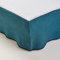 MADURA - Cache sommier Nino Décoration pour Maison Salon Chambre Canapé - Idée Cadeau en Lin lavé à Finition Point de feston Bleu 160x200 cm