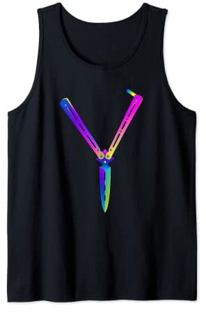 Knife butterfly Knifes Balisong Flipping Butterfly Knife Tank Top