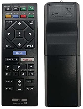 Sony RMT-VB200 Télécommande de rechange pour lecteur Blu-Ray BDP-S6700 4K 3D