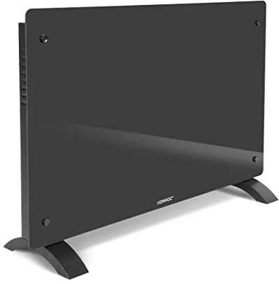 Panneau Rayonnant En Verre 2000W - Commande Manuelle et Wi-fi Inclus - Affichage à LED - Chauffe Des Pièces jusqu'à 24m2 - Thermostat Réglable, Minuterie, Silencieux avec Sécurité enfants