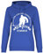 wowshirt Damen Hoodie Zum Eishockey Geboren Zur Schule Gezwungen Eishockeyspieler, Größe:M, Farbe:Royal