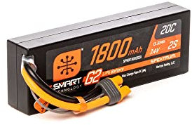 Spektrum 7.4V 1800mAh 2S 20C Smart G2 LiPo Battery: IC3, SPMX18002S20