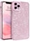 DOMAVER Case for iPhone 11 Pro Glitter Slim Luxury Bling Cute Phone Case for Women Girls, Sparkly Shockproof Full Body Camera Protection Phone Cover for iPhone 11, Pink