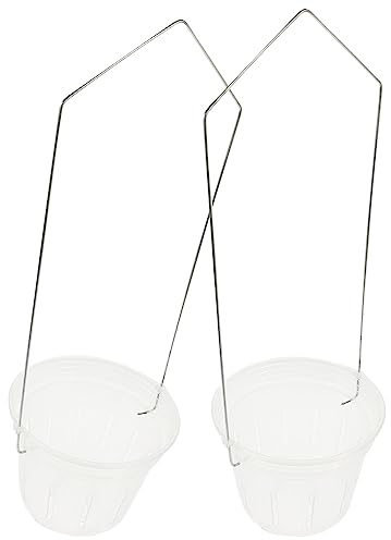 Yardwe 2 Sätze Blumentopf Pflanzgefäße & Zubehör Blumenampel Zum Aufhängen Zaun Hängen Orchidee Pflanzgefäße Für Zimmerpflanzen Hängende Körbe Für Pflanzen Wandbehang Mauer Plastik