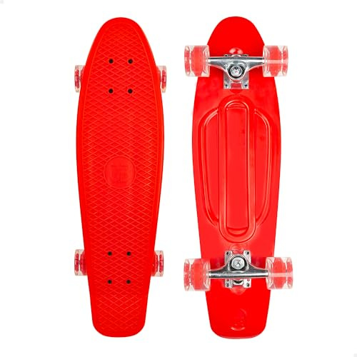 COLORBABY CB Riders Skateboard, rot, 71 x 20 cm, Aluminium-Achse, Kinder-Skateboard, mit 4 PU-Rädern, Maximalgewicht 100 kg, Geschenk 6 Jahre (47196)