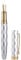 Hong Dian N11 Gold Silver Platinum Plated Extra Fine Soft Nib and Diamond Geometric Design Fountain Pen with Metal Case