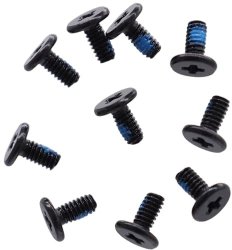 PartEGG 10pcs M2x4 mm Phillips Flat Head Screws Replacement for Dell HP ASUS Laptop Desktop PC M.2 SSD WLAN Card Cooling Fan I/O Board (Black)