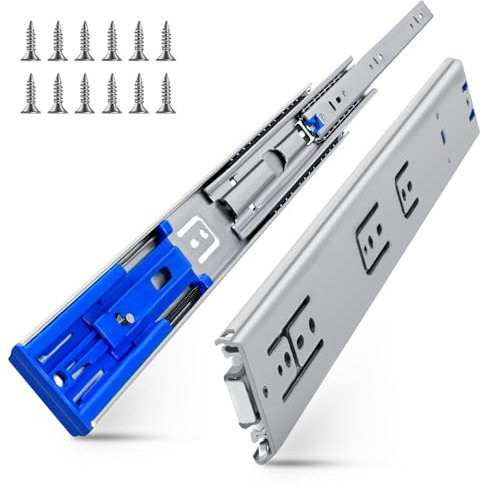 SLIDEWAY Schubladenschienen mit Absenkautomatik, strapazierfähig, 1 Paar, 35,6 cm, 40,6 cm, 45,7 cm, 45,7 cm, 50,8 cm, 50,7 cm, 61 cm, 66 cm