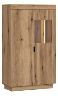 möbelando Stauraumvitrine >DELAMAR< in Coast Evoke Eiche Dekor - 80,4x140,2x39,6 (BxHxT)
