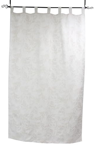FRANK FLECHTWAREN Vorhang Blätterglanz, Blickdicht, 97% Polyester, 3% Leinen Maße: GH 240 cm, Breite 140 cm, Fensterfertig konfektioniert