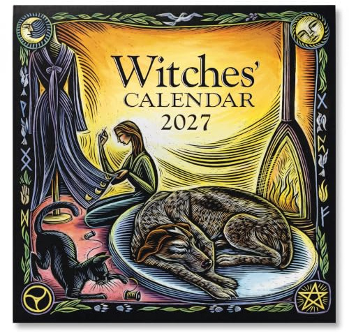 Witches Calendar 2027, Witch Calendar 2027, Witch Monthly Wall Calendar, Hangable Family Planner & Daily Organizer, For Living Room, Home, Bedroom, Workplace (1PCS)