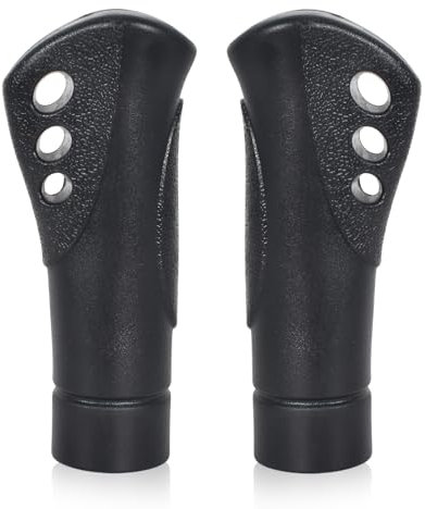 2 unidades de empuñadura para andador, fundas universales para andador, antideslizantes, cómodas, almohadillas para muletas, para andador, rodilleras, accesorios, 2,2 cm (negro B)