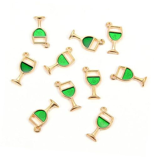 PHENOFICE 30 Stück DIY Weinglas Anhänger Damen Halsketten Anhänger Halsketten Für Frauen Schmuck Für Frauen Halsketten Für Frauen Trendige Choker Halsketten Für Frauen Legierungs Anhänger
