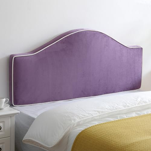 Cuscino da lettura con testiera curva, da parete, cuscino imbottito per bambini, letto a castello, schienale, con cinghie viola, 119,4 cm