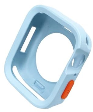 HKTS Funda de TPU para Apple Watch Series Ultra 49 mm 9 8 7 41 mm 45 mm, carcasa con marco de parachoques para iWatch 6 5 SE 4 40 44 mm(Light blue,40mm)
