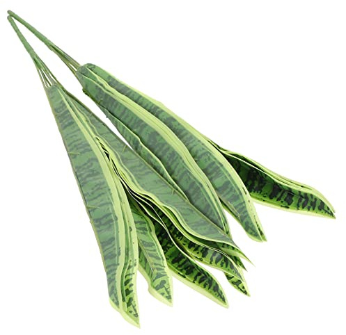 VICASKY 2 Pezzi Pianta di Sansevieria Artificiale Realistica in Film, Facile da Mantenere e Resistente alla Deformazione, Decorazione Elegante per Dormitorio o Banchetto Verde