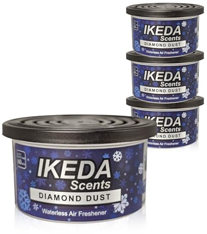 Ikeda Autoduft | Auto Duft Innenraum | Car Scents | Lufterfrischer Auto | Autoduft Dose | Geschenke FüR Frauen MäNner | Innenraum Deko Duftspender im Taxi, Büro, Auto & Zuhause,4er Pack,Black Ice