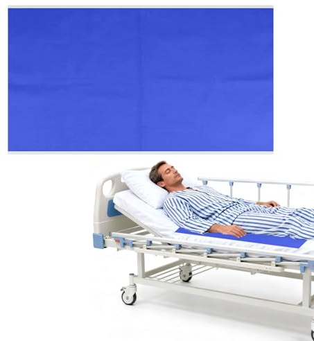 Slide Sheets for Moving Patients on Bed, 1 Pcs 75×135cm Sliding Sheets for Elderly, Slide Sheets Bed Mobility, Suitable Hospitals, Home Care, Vehicles, Wheelchairs, Elderly and Disabled Persons (Blue)