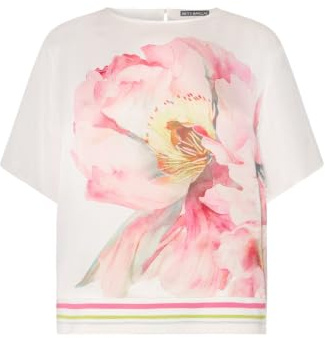 Betty Barclay Damen Schlupfbluse mit Rippbündchen