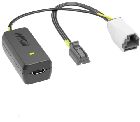 Dongar Classic 3-Pin Type M Dash Cam Power Adapter for Mercedes Vehicles | Built-in USB connects at the powered rear-view mirror for a quicker, cleaner installation than a traditional hardwire kit