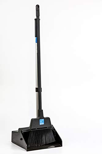 Industrial Long Handled Square, Plastic Lobby Dustpan and Brush Set