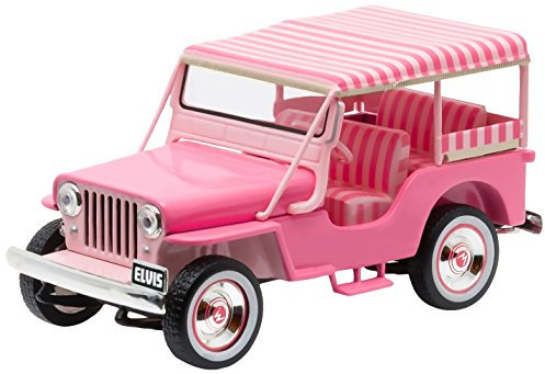 Greenlight Collectibles - 86472 - Jeep Cj 5 - Elvis Presley - Echelle 1/43 - Rose/Blanc
