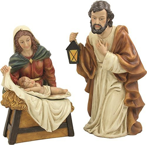 Unbekannt Krippenfigur, Heilige Familie 3-teilig, Höhe ca. 15cm