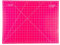 The Quilted Bear Cutting Mats - Sewing & Quilting Self Healing Cutting Mat 18 x 24 (A2) with 60 & 45 Degree Angle Markings - Your Choice of Two Colours (Pink)