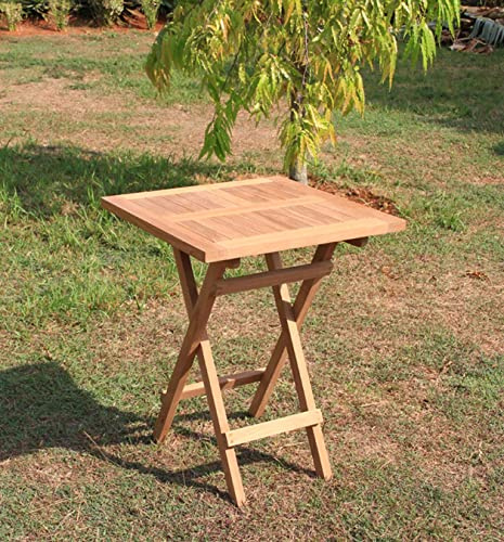 LINDER Klapptisch Gartentisch 60 x 60 cm in Premium Teak