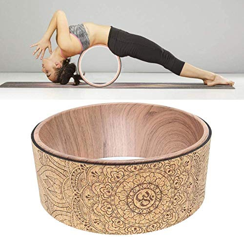 FLY FLU Natural Cork Yoga Wheel , Starke Premium-Walze Für Dharma Yoga Wheel Pose - Zum Dehnen Erhöhen Der Flexibilität Und Verbessern Von Backbends