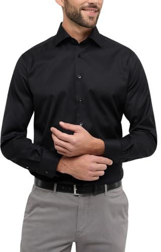ETERNA Herren Cover Shirt MODERN FIT 1/1 schwarz 46_H_1/1