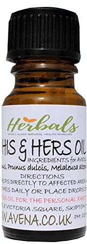 Thrush Cystitis Fungal Candida Yeast Infection Natural Treatment Plant Extracts Soothing Oil - His & Hers (10ml)