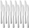 Meisha Tafelmesser, 12-teilige Edelstahl Abendessen Messer, Buttermesser, Abendessen Messer Set Tischmesser Besteck Set, Spiegel poliert, ideal für zu Hause, Küche - 8,9 Zoll, Silber