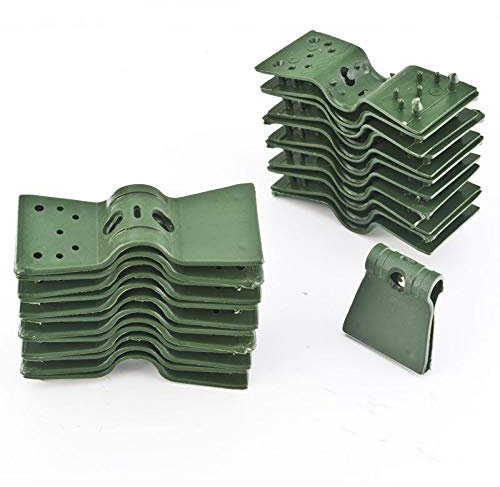 Clip de Fixation pour Brise traités Vue Anti-UV, Clips de Filet de volaille d'écran d'intimité de Tissu d'ombre pour Serre de Jardin, Résistant à l'hiver, Facile à Utiliser - Vert (50 Pièces)