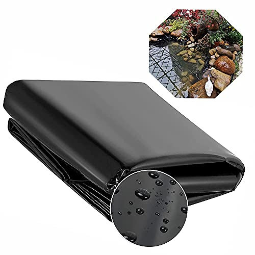 MENG Schwarz Teichfolie Gartenteich Schwimmteich Folie Teichplane Hdpe Fischteichfolie Für Fischteiche Und Wassergärten 2 X 3m 6 X 9m 7 X 8m