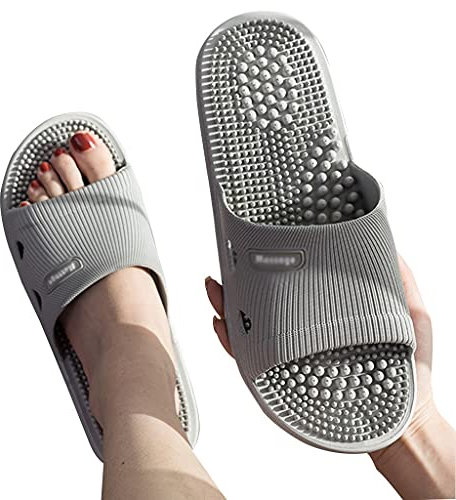 Zapatillas Masaje Pies Sandalias De Acupresión para Hombres Y Mujeres Zapatillas De Ducha De Baño De Secado Rápido con Amortiguación, Chanclas De Casa Zapatos De SPA